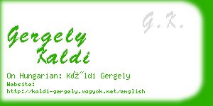 gergely kaldi business card